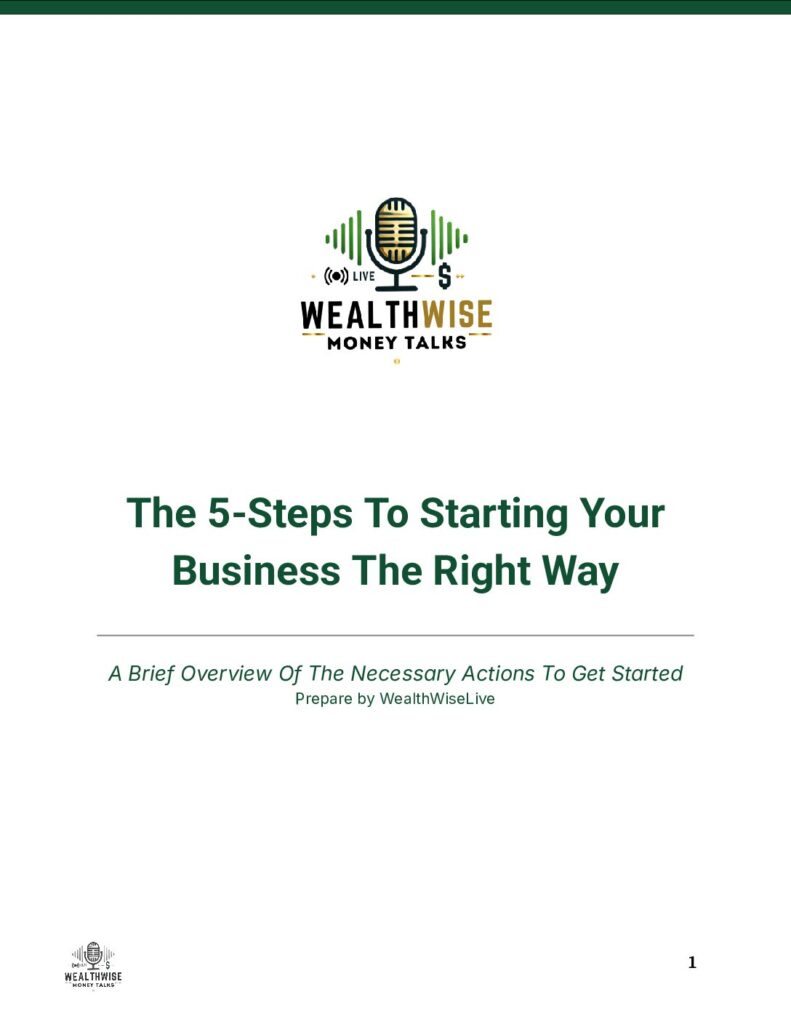 The 5 Steps to Starting Your Business The Right Way guide cover